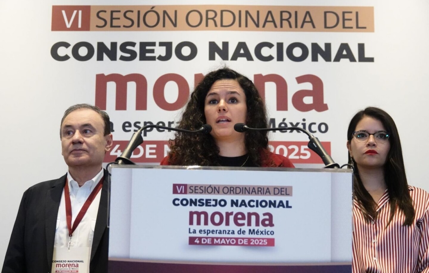 Luisa María Alcalde, dirigente nacional de Morena