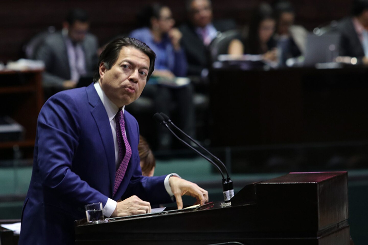Mario Delgado, coordinador de Morena, durante la Sesión Ordinaria