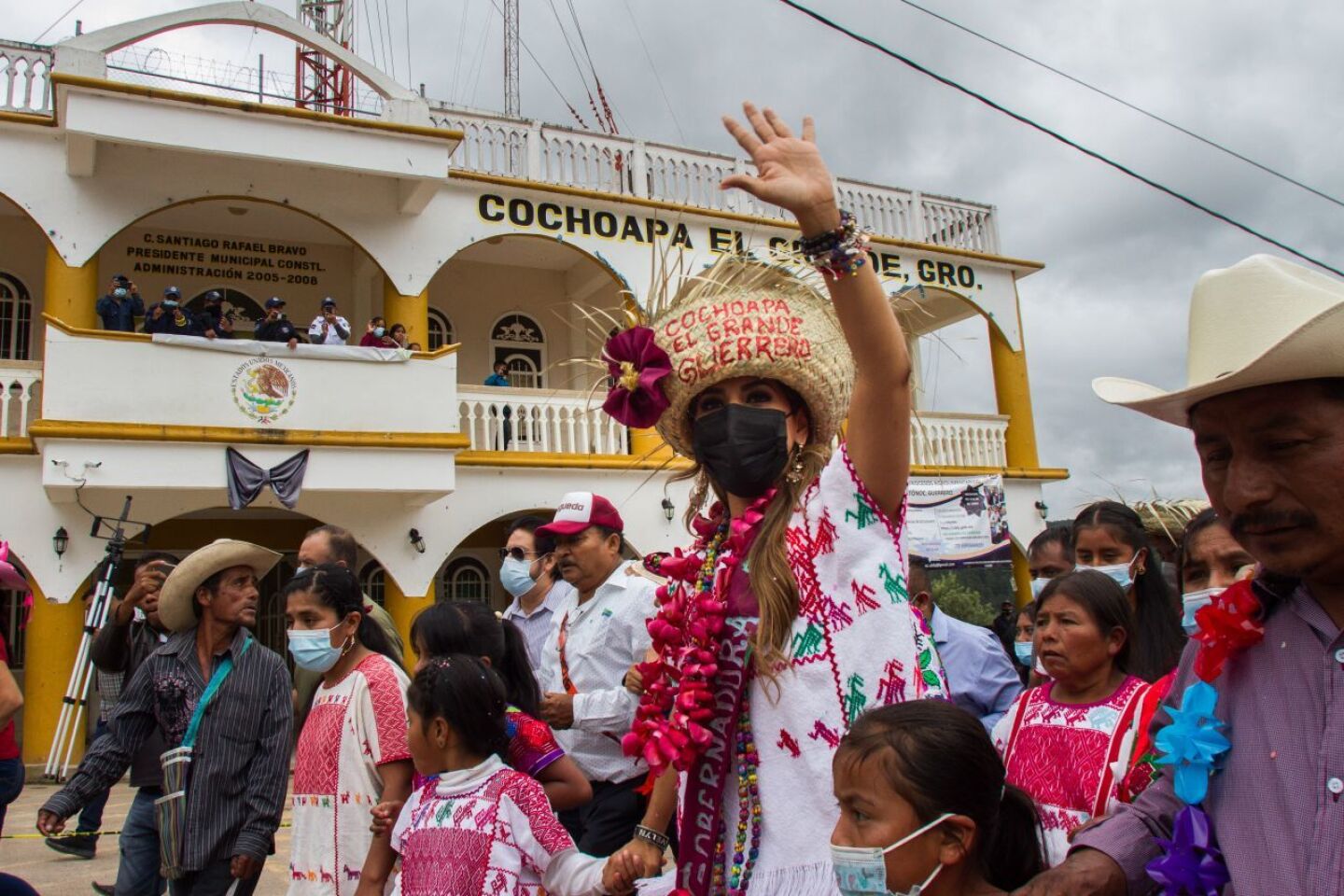 Evelyn Salgado Pineda durante su gira de agradecimiento por todo el estado después de resultar ganadora el pasado 6  de junio.