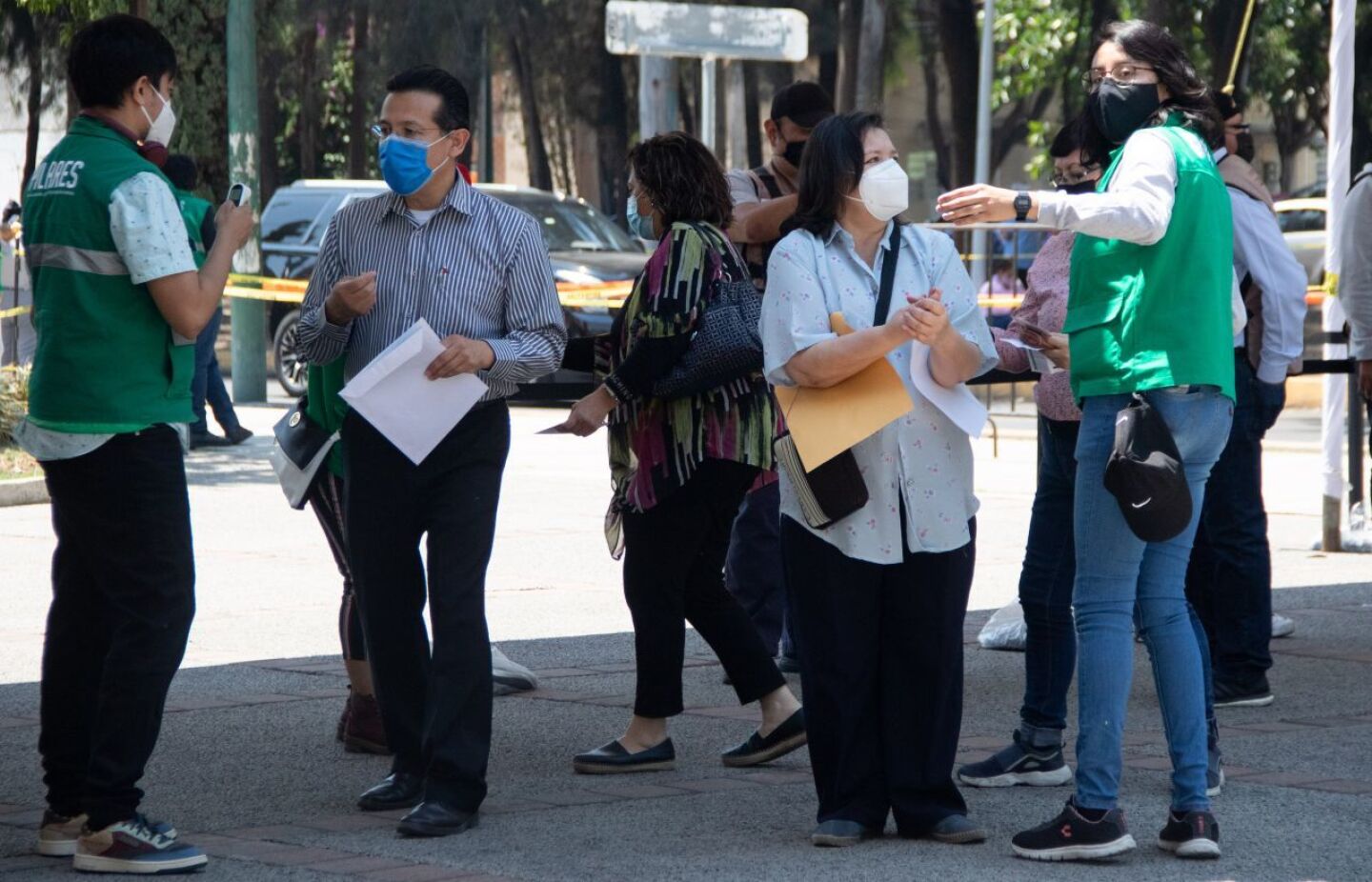 Vacunacion en las instalaciones del IPN en Zacatenco