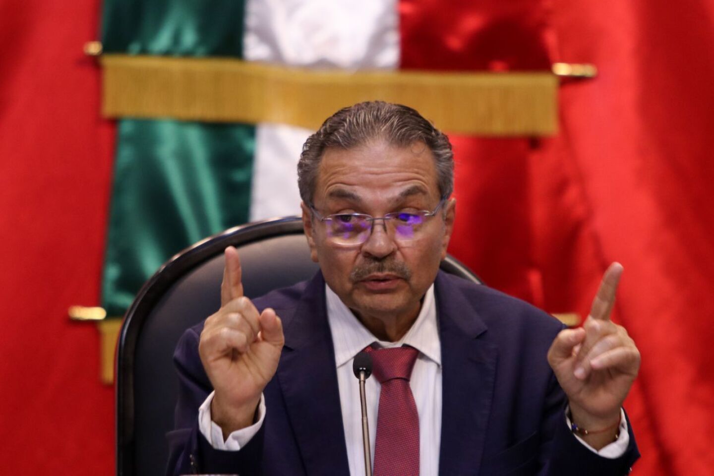 Octavio Romero Oropeza, director General de Pemex, durante su comparecencia en la Cámara de Diputados