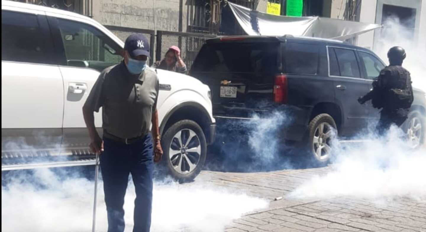 desalojo de manifestantes Salomón Jara