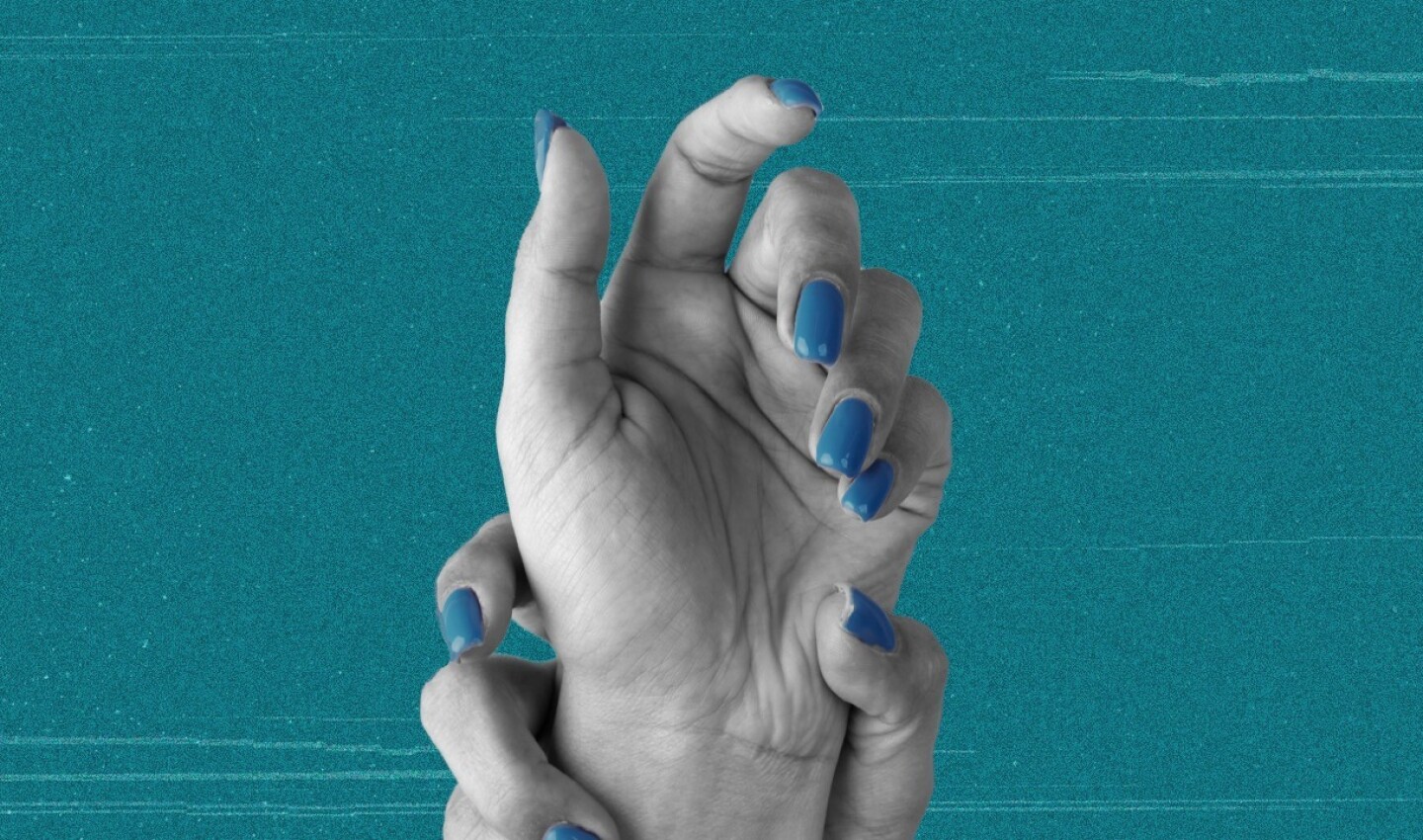 uñas azules