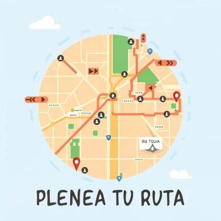 planea tu ruta a_map_of_Mexico_City_similar_to_waze_that_says_