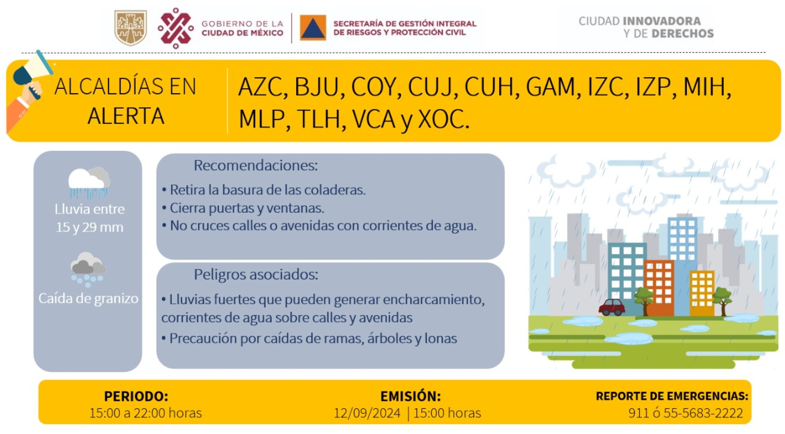 Alerta Amarilla por lluvias en 13 Alcaldías de la CDMX.jpeg