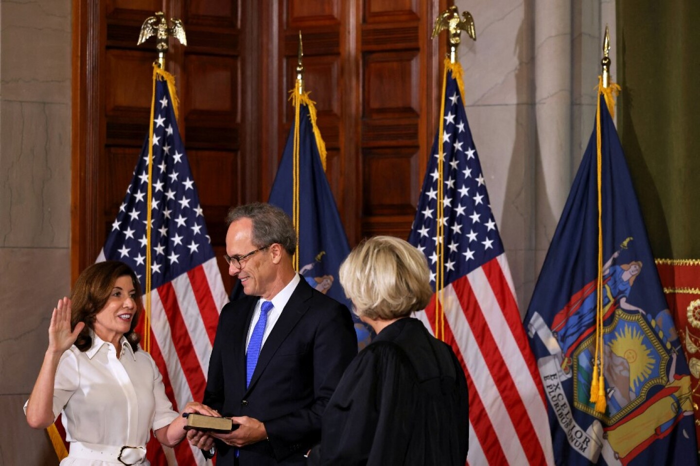 Kathy Hochul Assumes Office As Governor Of New York State