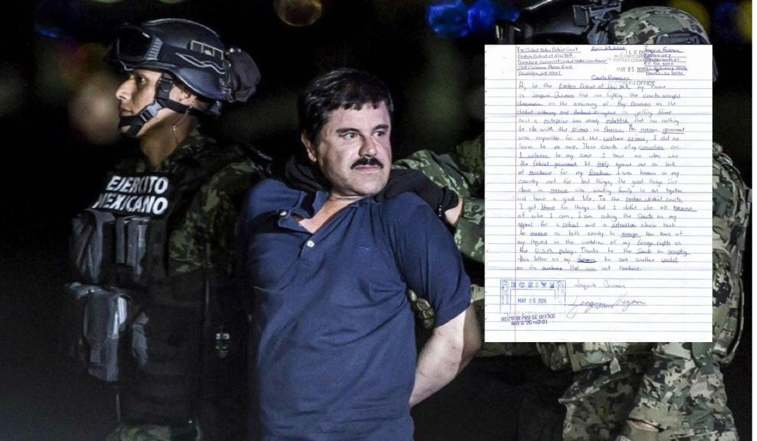 nueva carta del Chapo