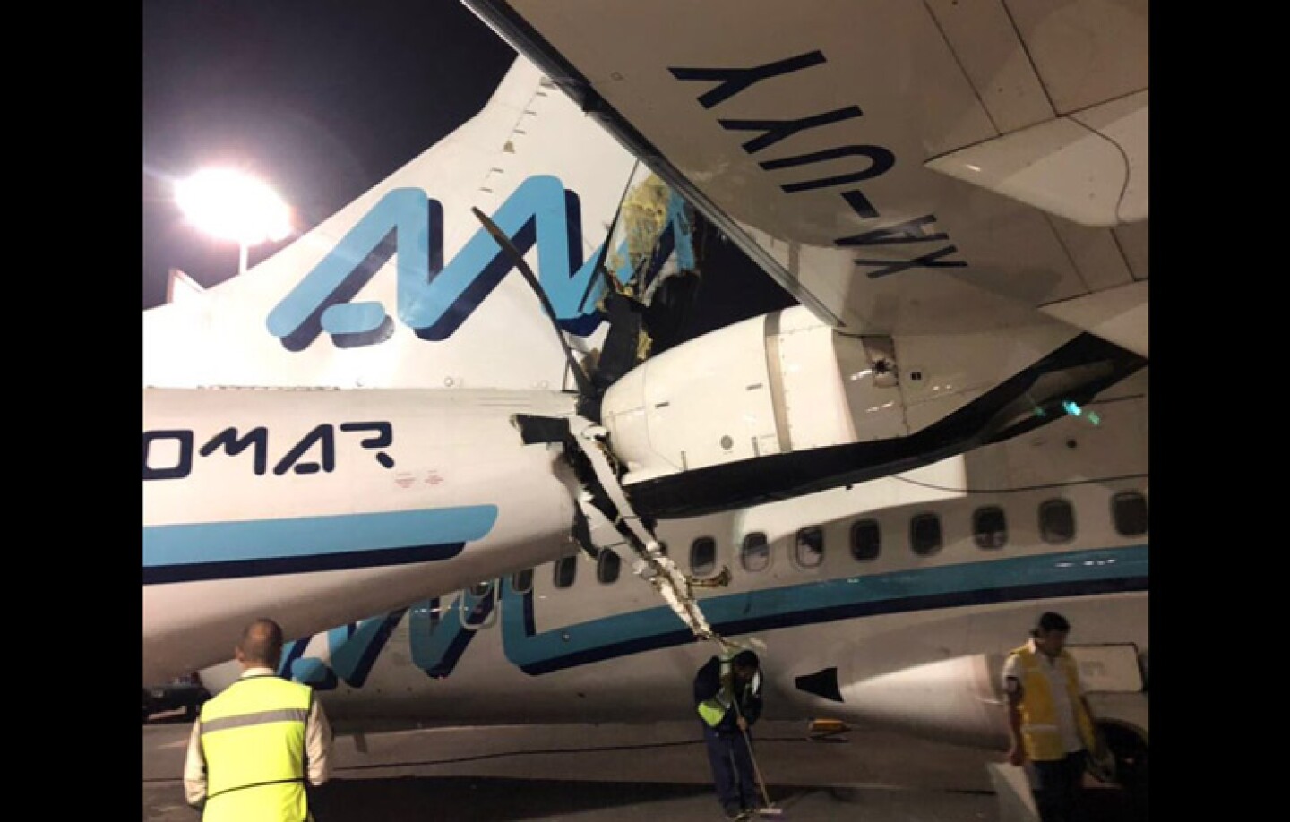 aviones-choque-aeromar-AICM-aeropuerto