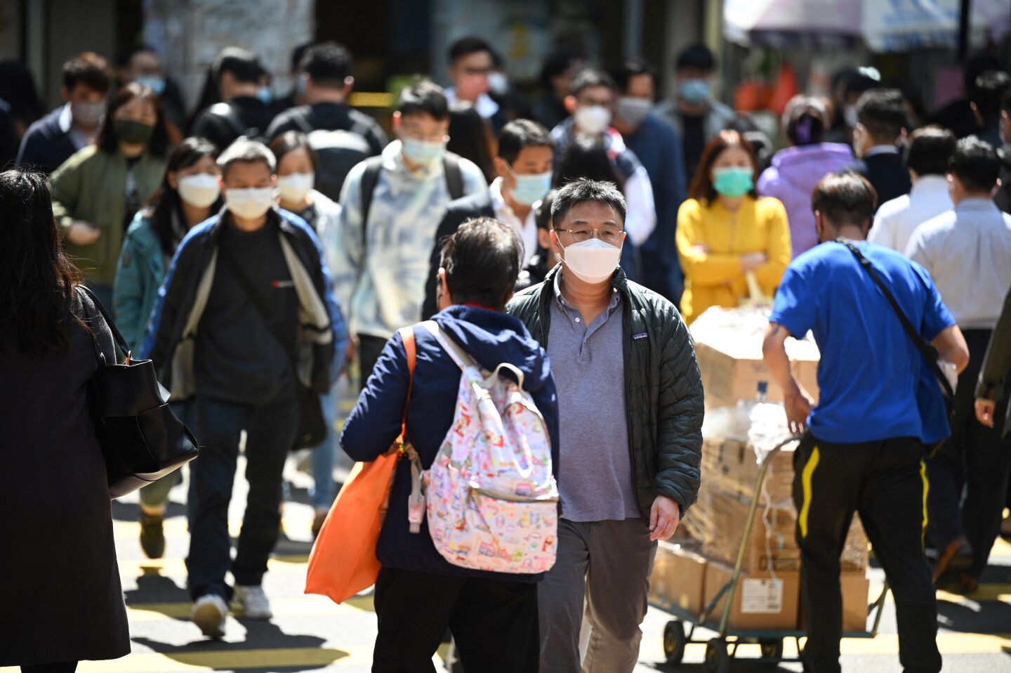 HONG KONG-CHINA-HEALTH-COVID-19-MASKS