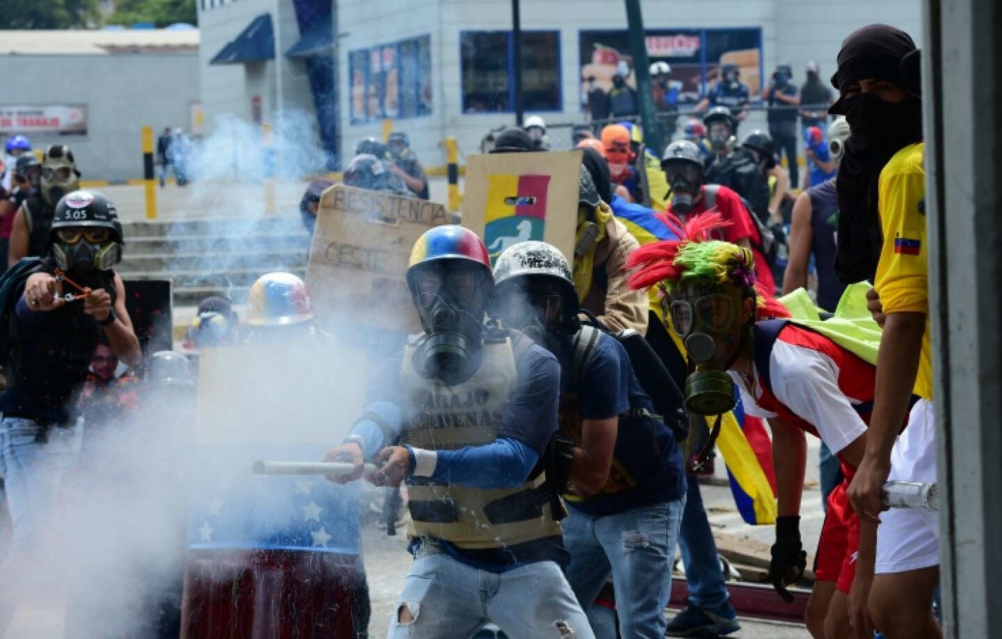 Manifestación Venezuela cortada