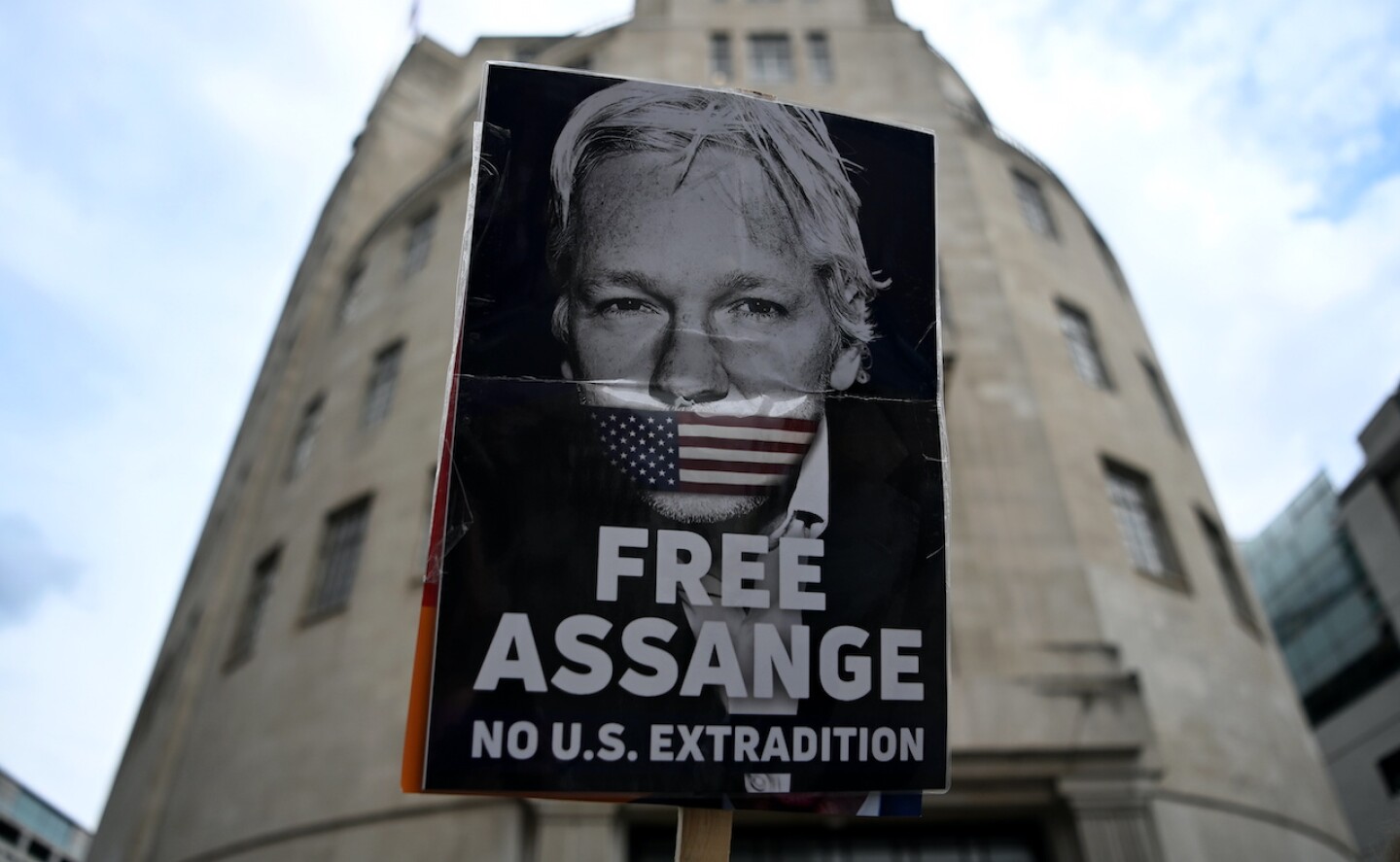 Protest against Julian Assange's extradition to USA