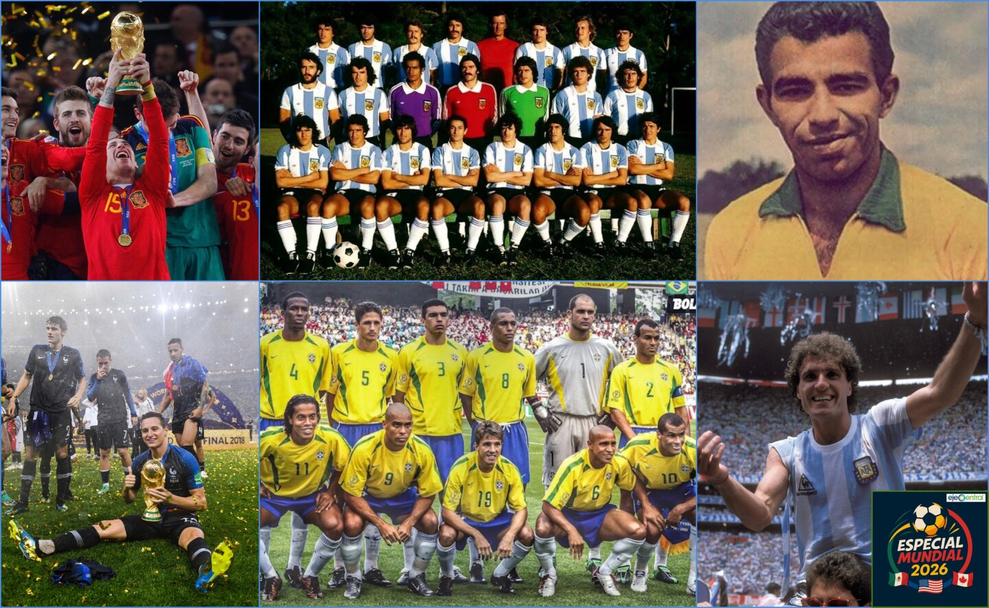 Futbolistas campeones del mundo en México