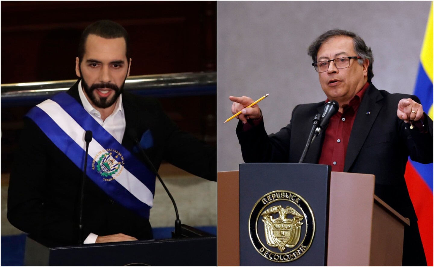 Nayib Bukele y Gustavo Petro