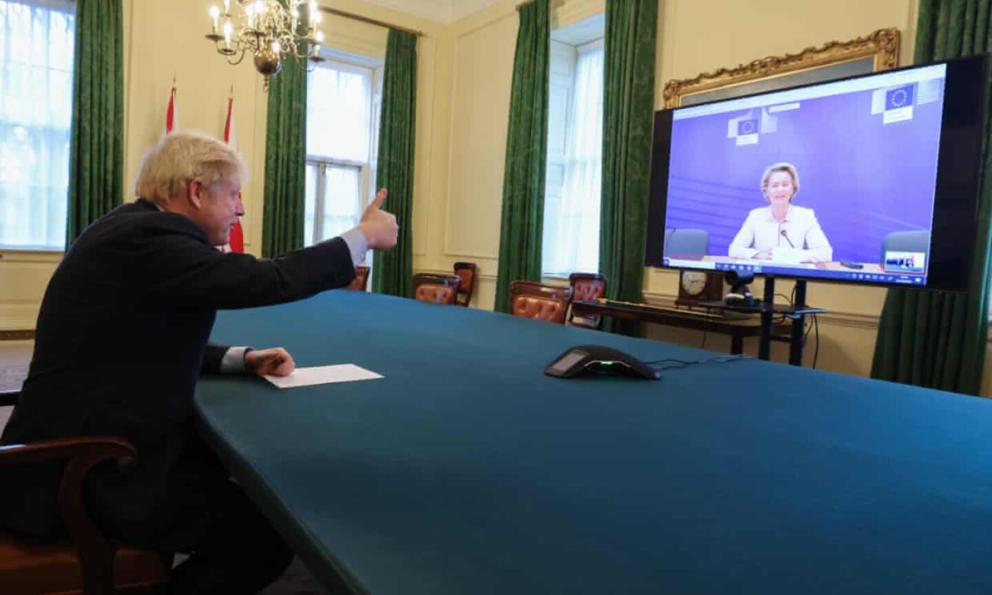 Boris Johnson y Ursula von der Leyen