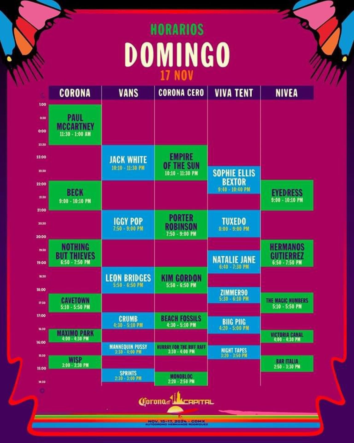 horarios-domingo-corona-capital-2024
