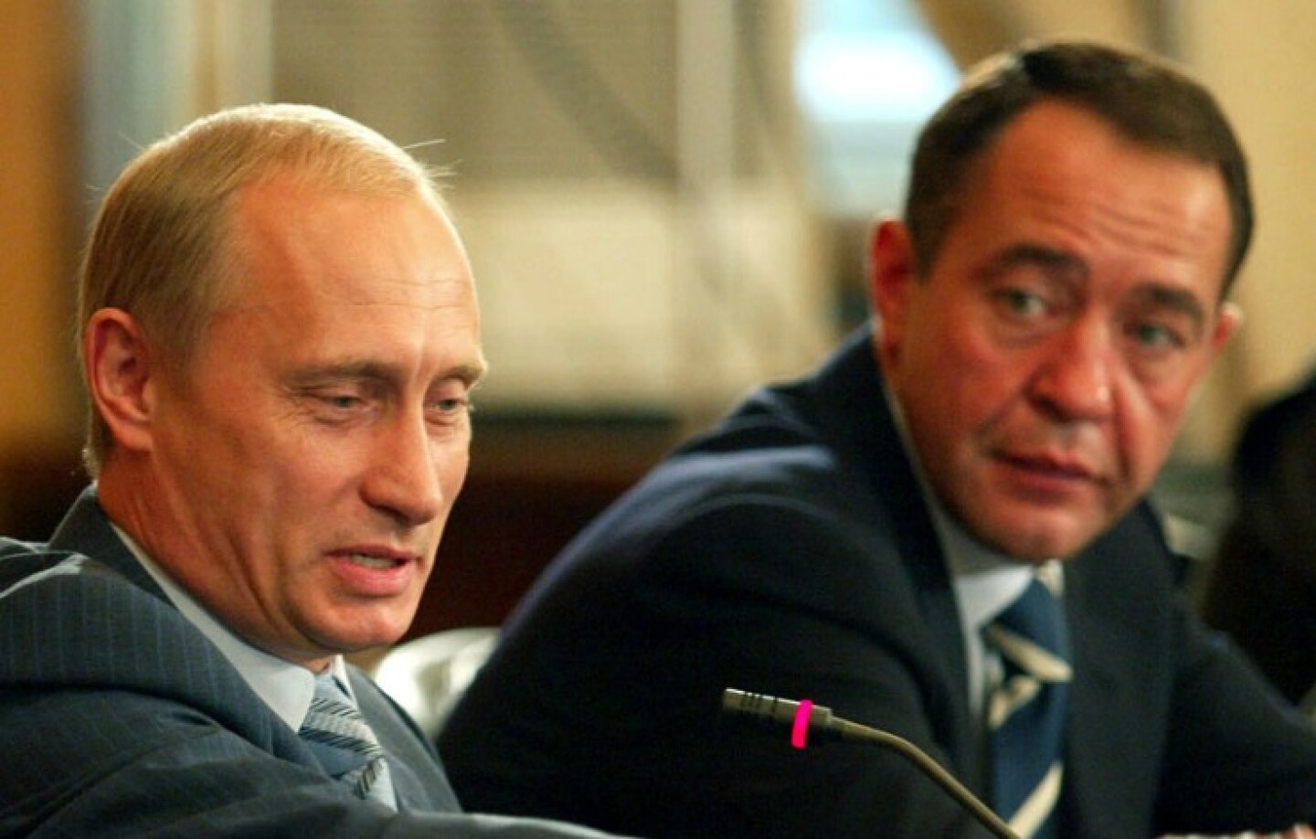 Mikhail Lesin y Vladimir Putin