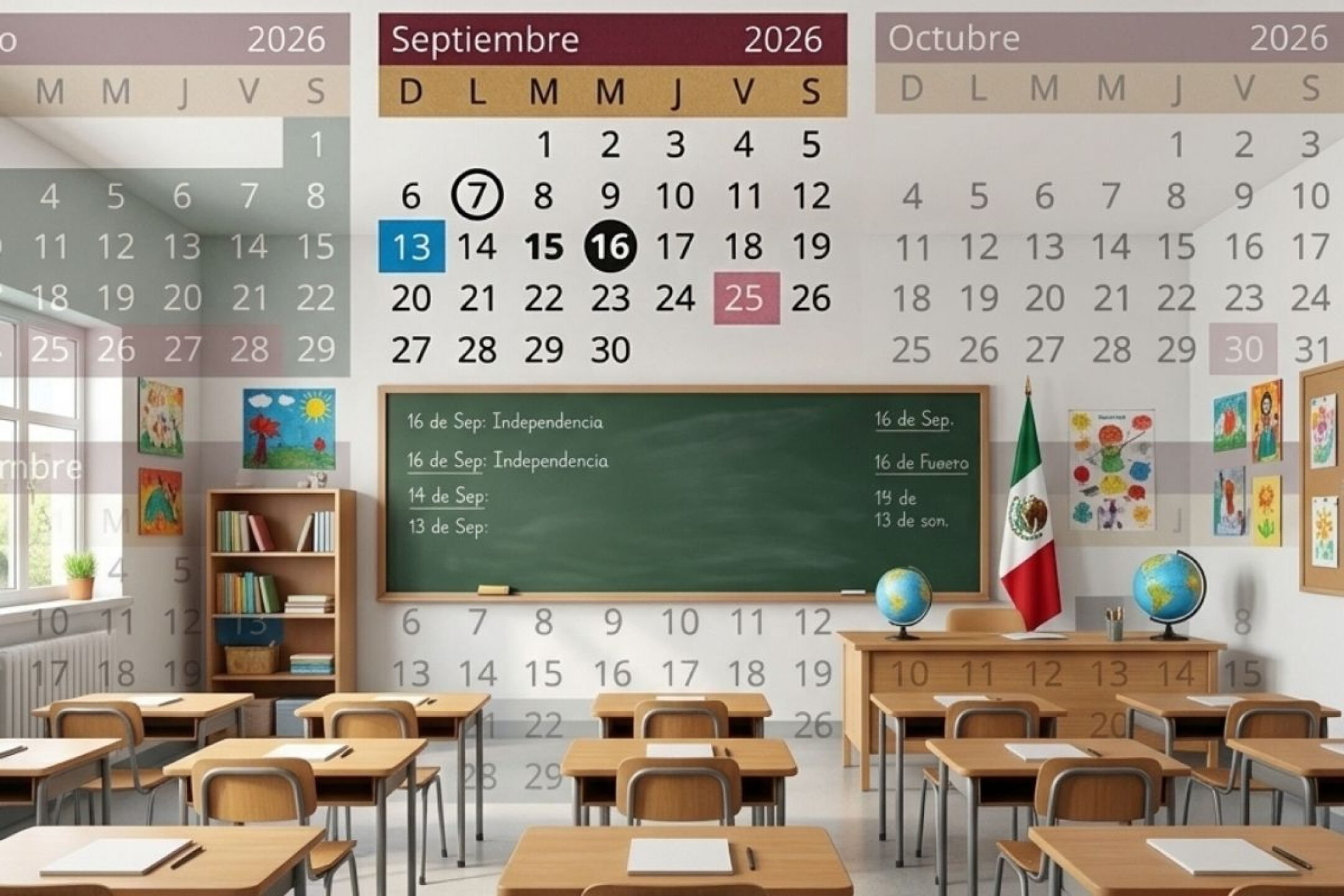 calendario oficial de la sep megapuentes en septiembre 2026