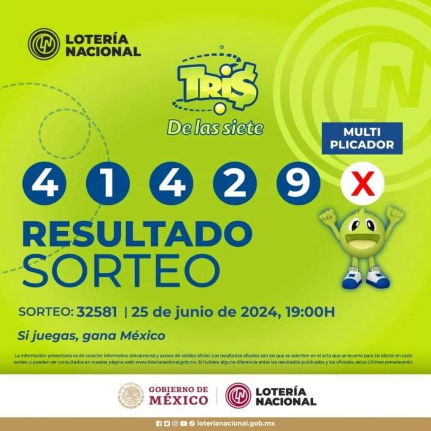 Templed Sorteo Resultados Sorteo Tris: números ganadores de hoy 25 de junio de 2024