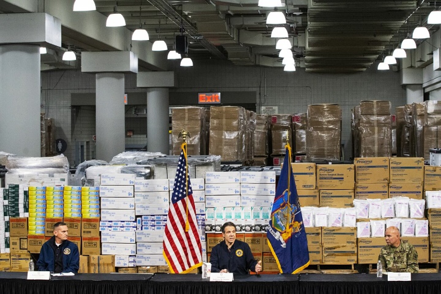 NY Governor Andrew Cuomo Holds Daily Briefing At Javits Center