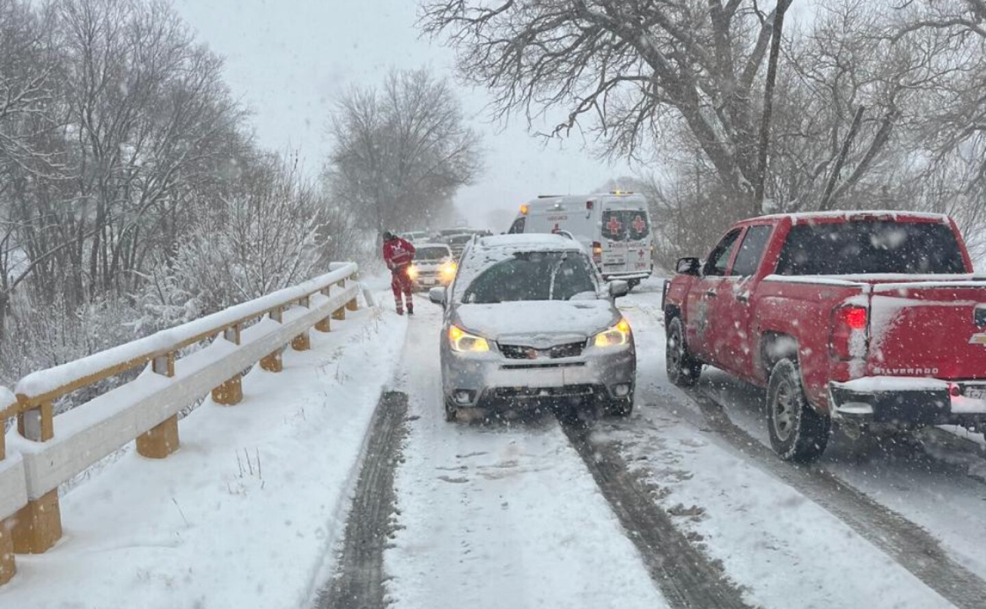 Nevadas en Chihuahua carreteras afectadas por caída de nieve FOTOS