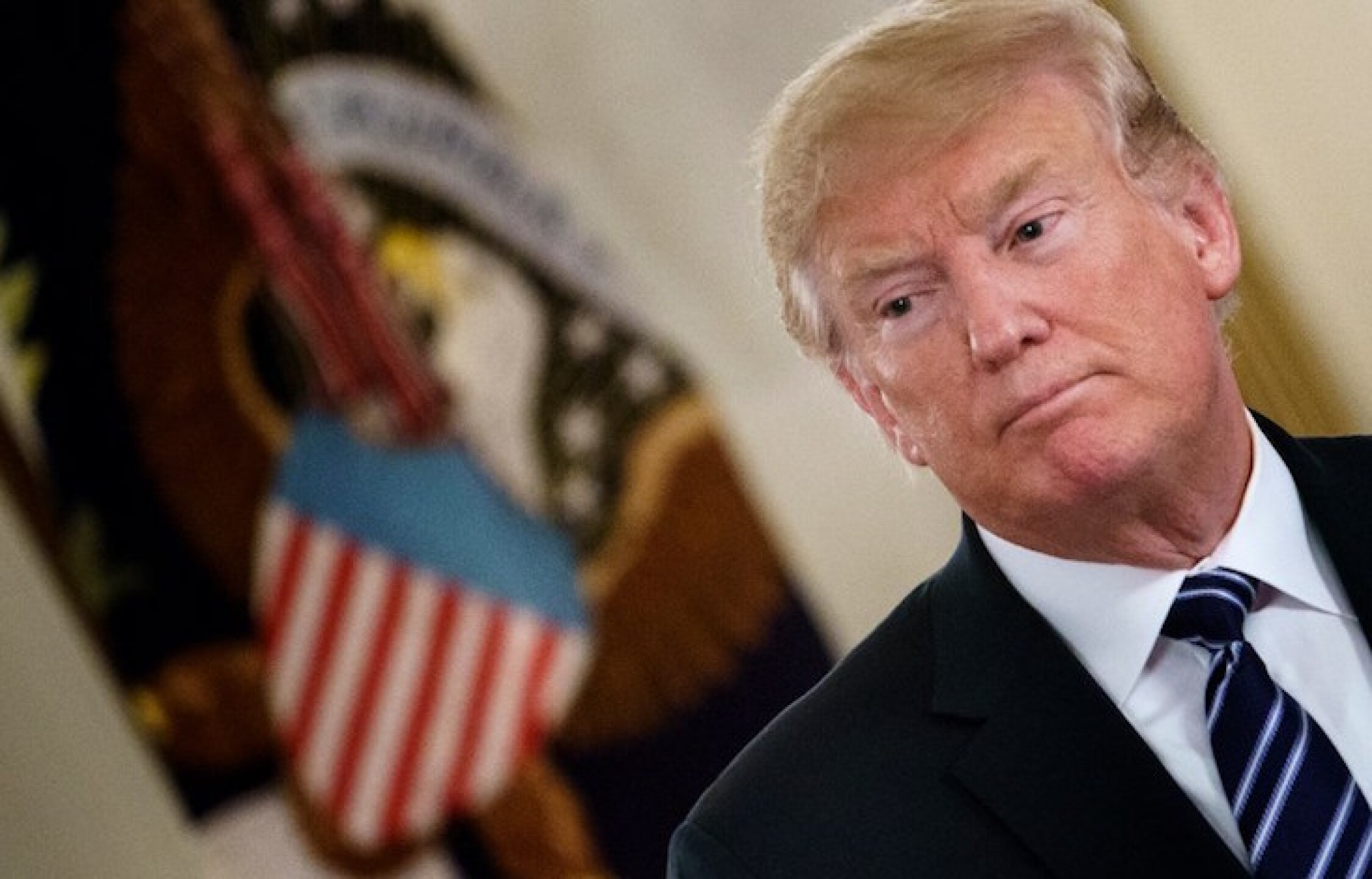 US President Donald Trump delivers remarks at "Made in America" showcase event in the White House gardens