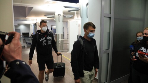 LIHTUANIA-BELARUS-POLITICS-UNREST-LANDING