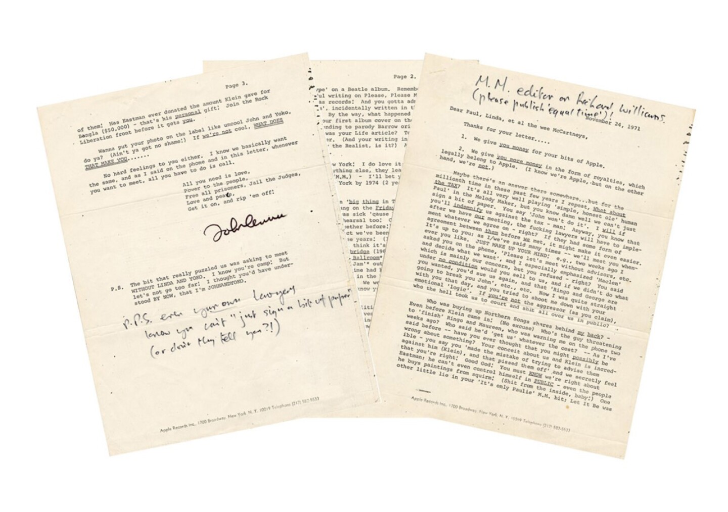 Carta de John Lennon - The Beatles