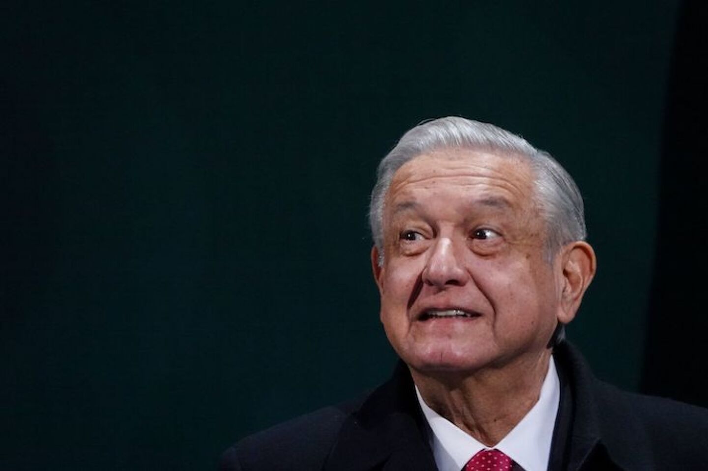 Andrés Manuel López Obrador durante la conferencia de prensa matutina.