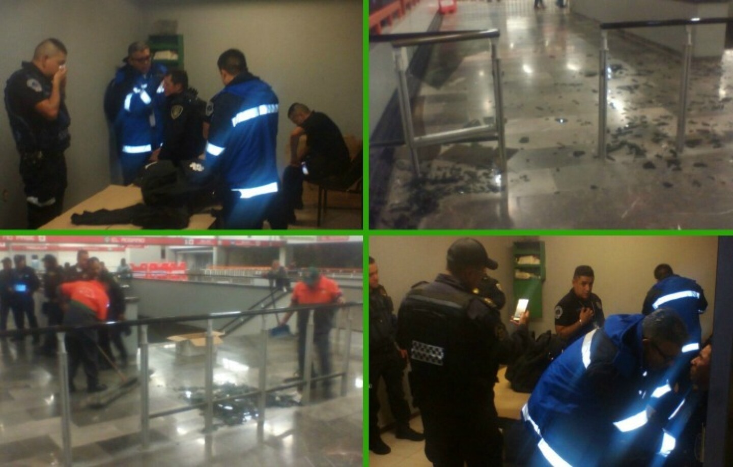 Collage agresión a policías metro Rosario