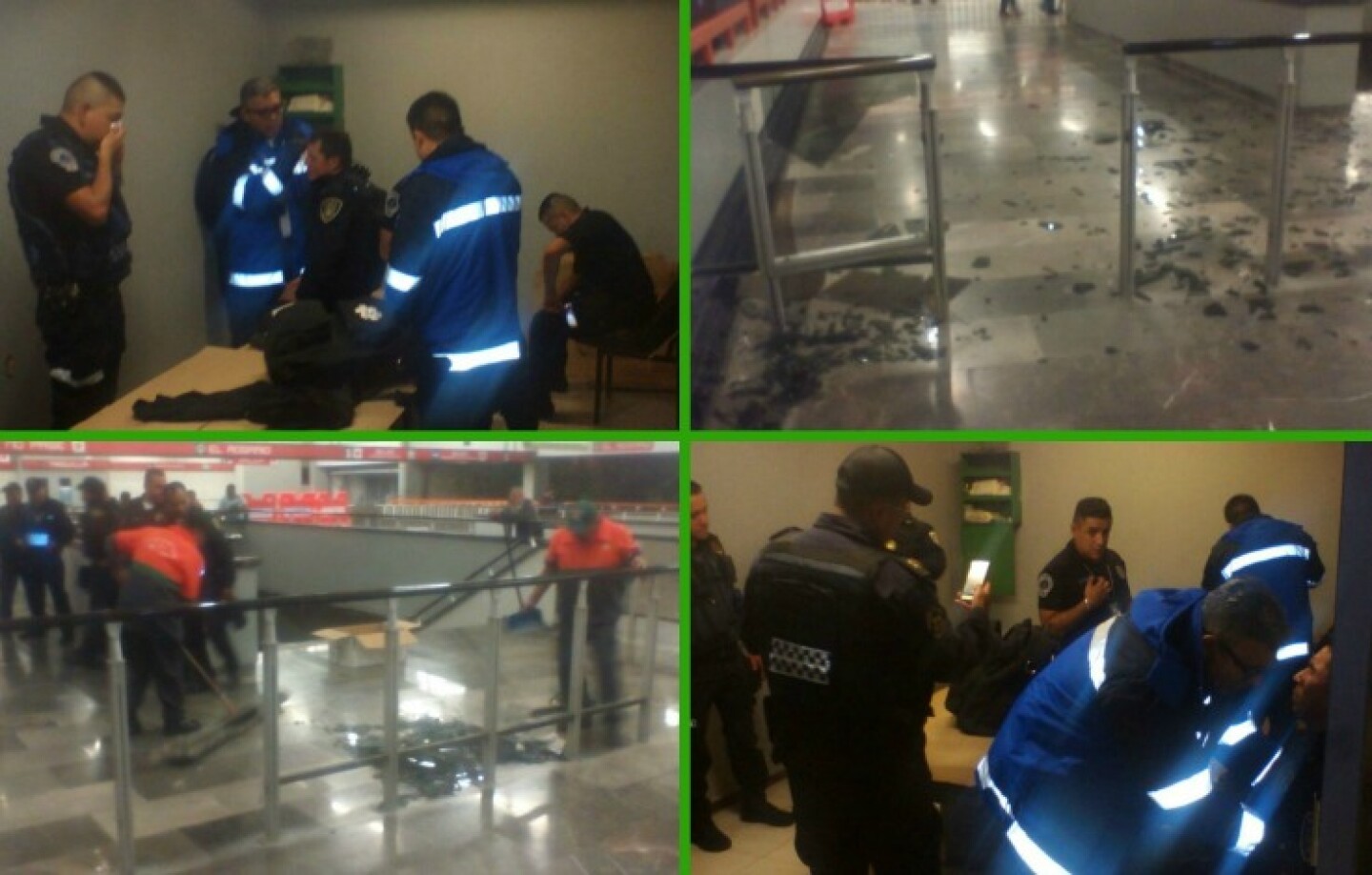 Collage agresión a policías metro Rosario