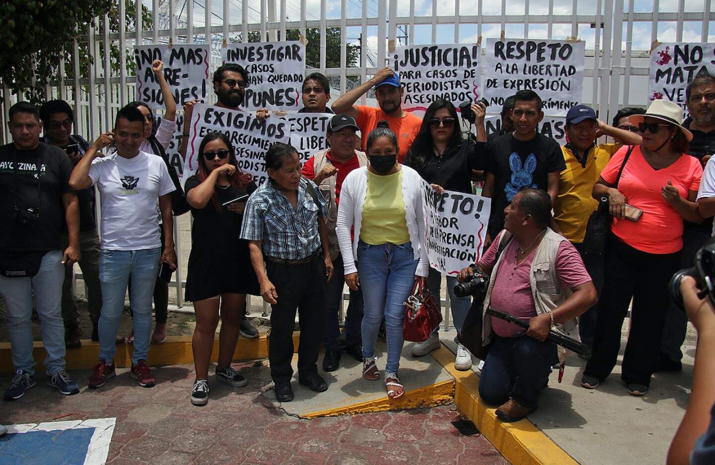 La prensa en el sur de MÈxico exige justicia por el asesinato del periodista Nelson Matus