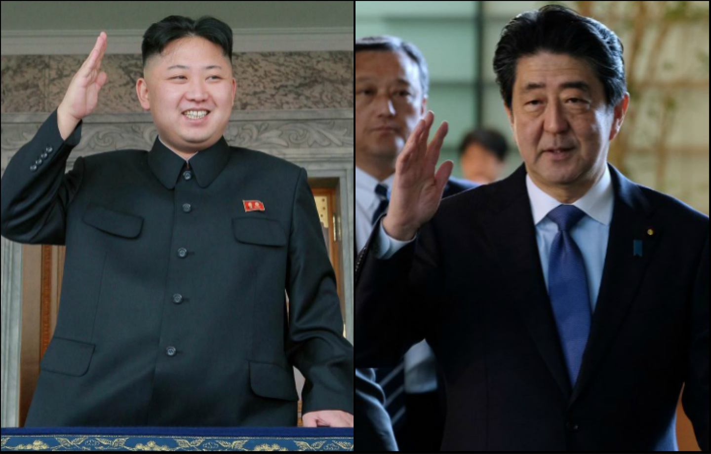 Kim Jong Un y Shinzo Abe