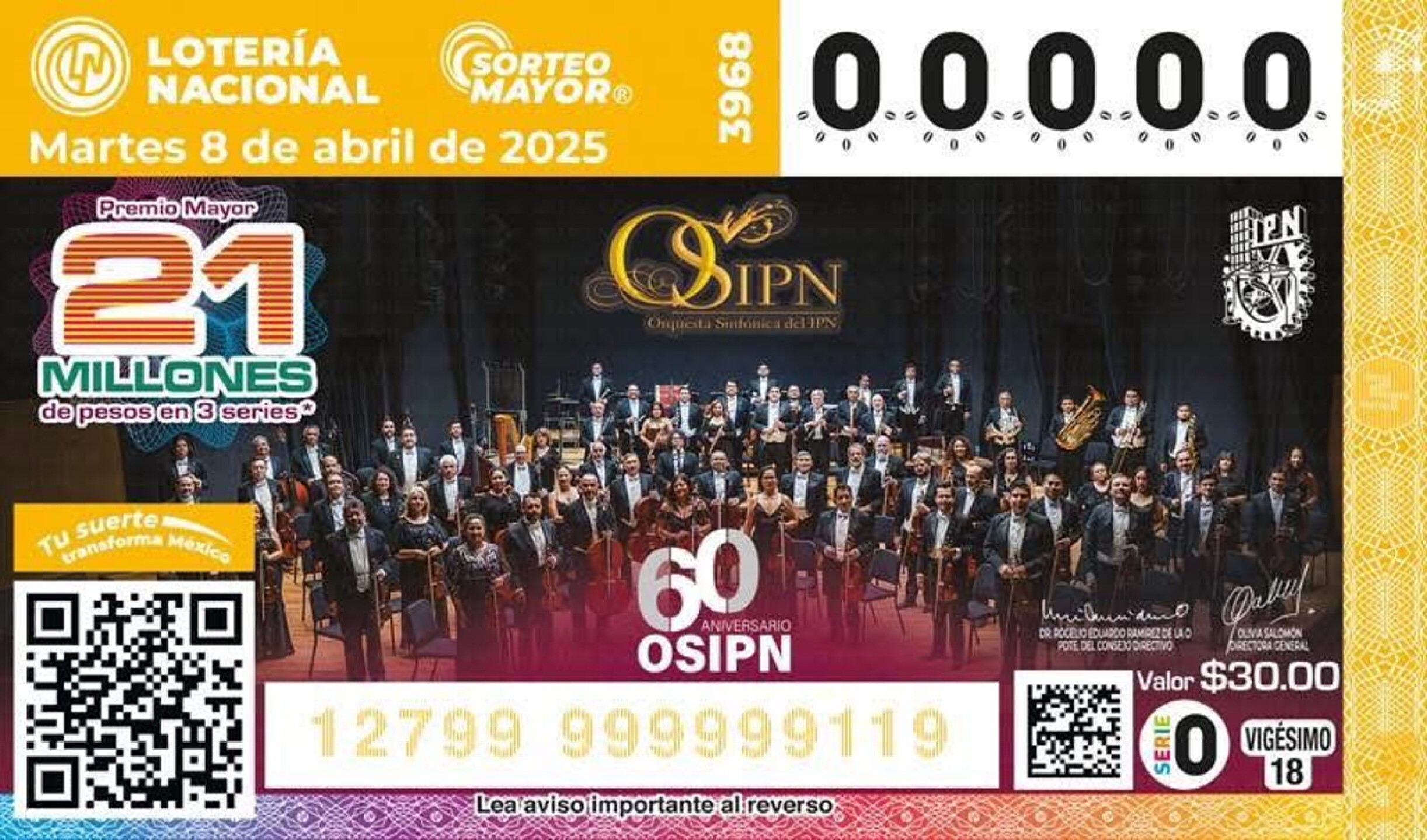 3968 Sorteo Mayor 3968 resultados: ver EN VIVO la Lotería Nacional
