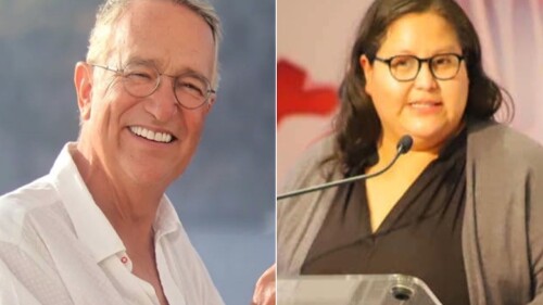 Citlalli Hernández y Ricardo Salinas Pliego