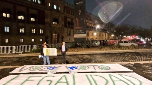 estudiantes del CIDE en Palacio Nacional