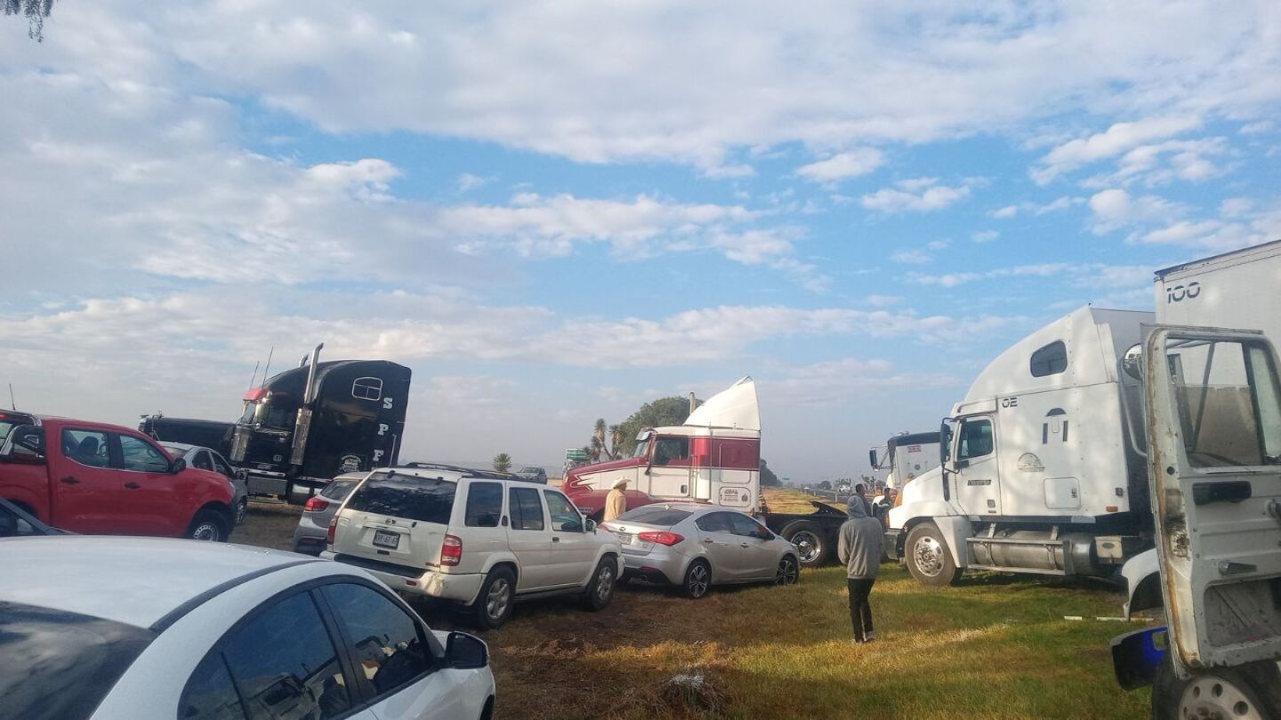 Bloqueo en la autopista México-Pachuca