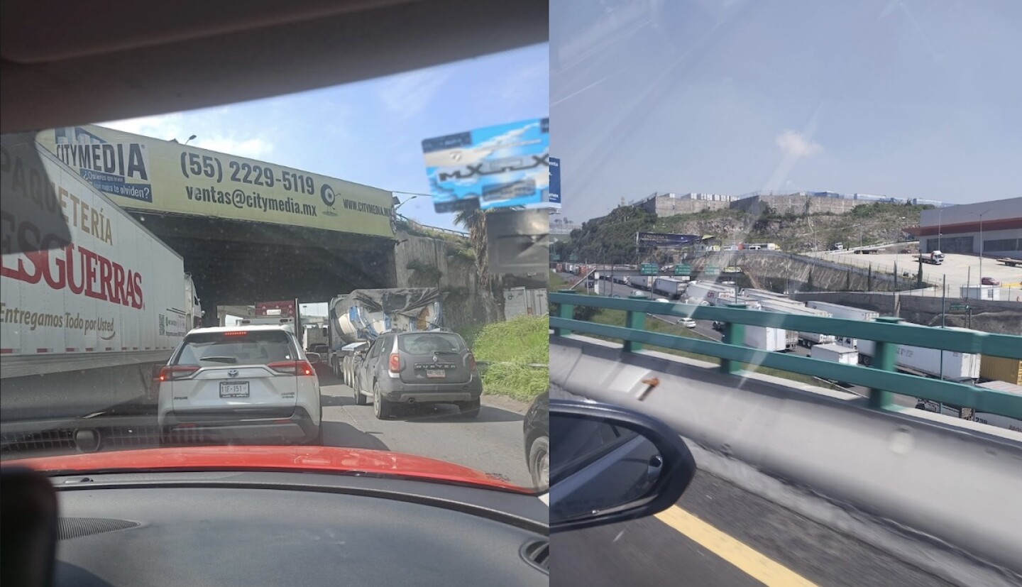 autopista mexico-queretaro hoy accidente bloqueo trafico .jpg