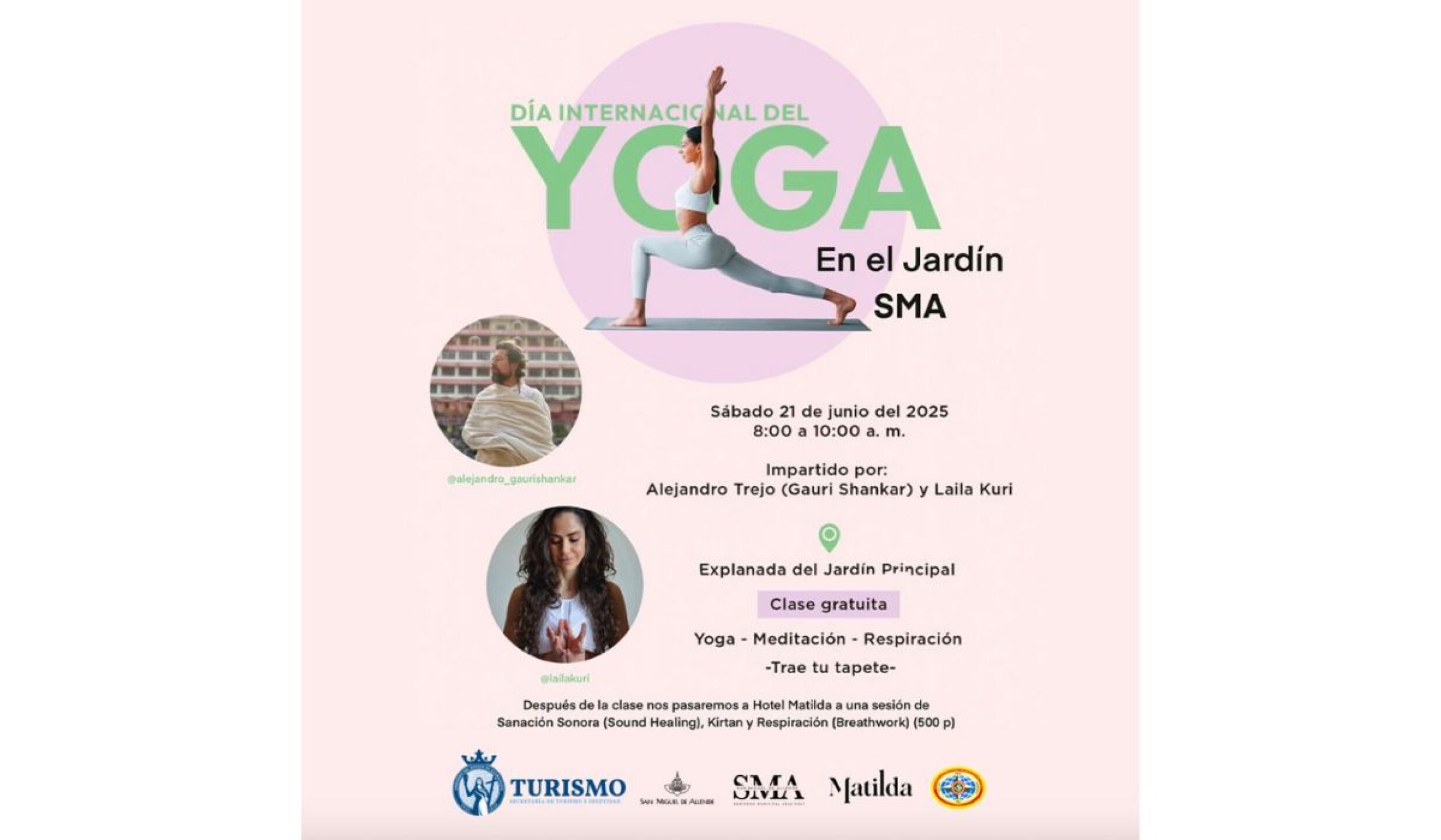 Día internacional del Yoga en el jardín SMA