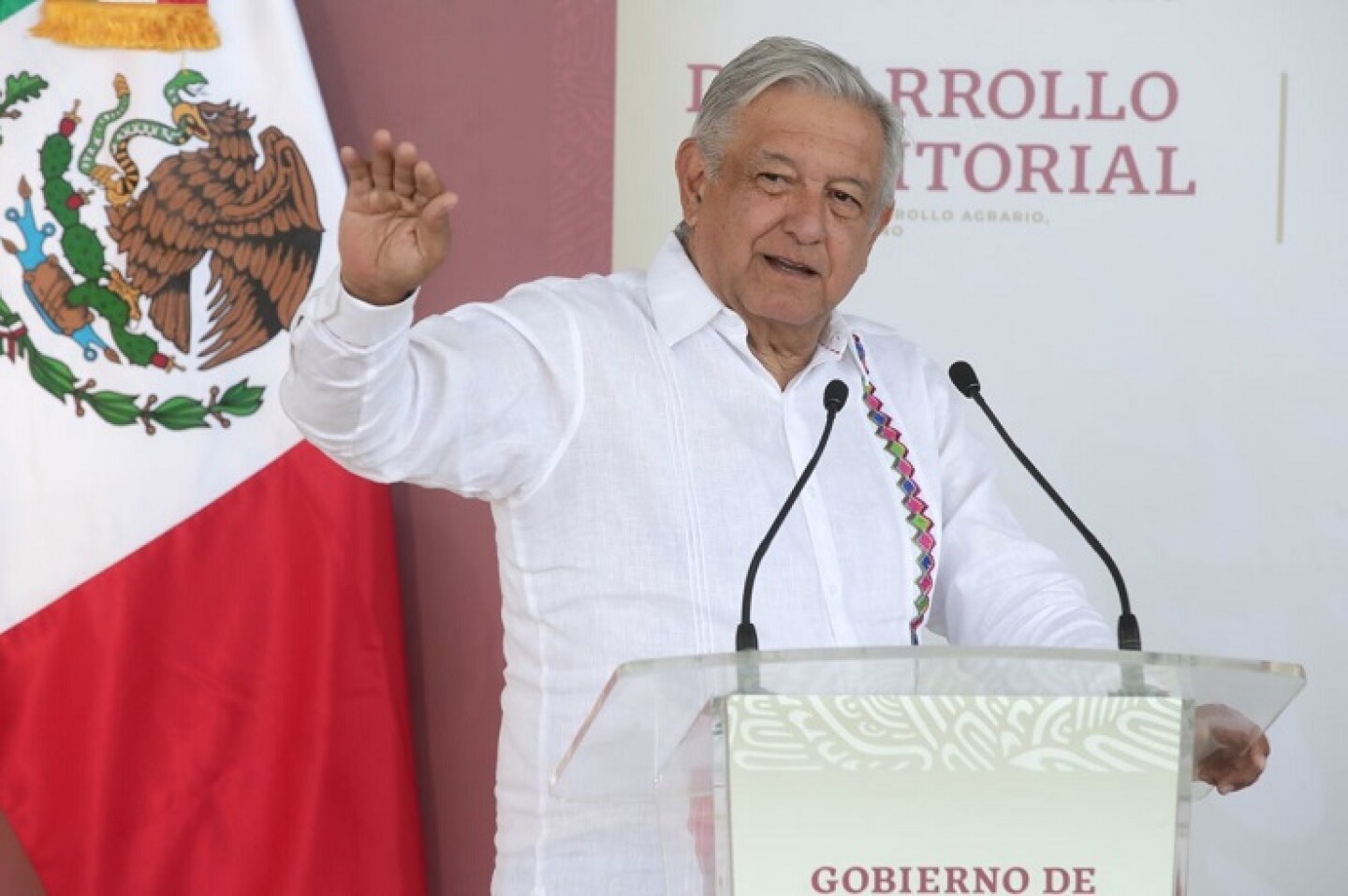 Andrés Manuel López Obrador, presidente de México, encabezó “Acciones de Mejoramiento Urbano en San Luis Río Colorado”.