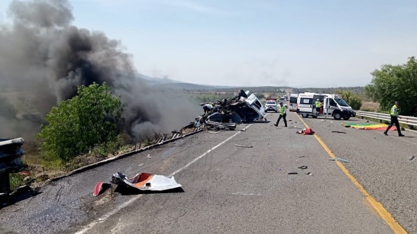Accidente en la autopista Cuacnopalan-Oaxaca