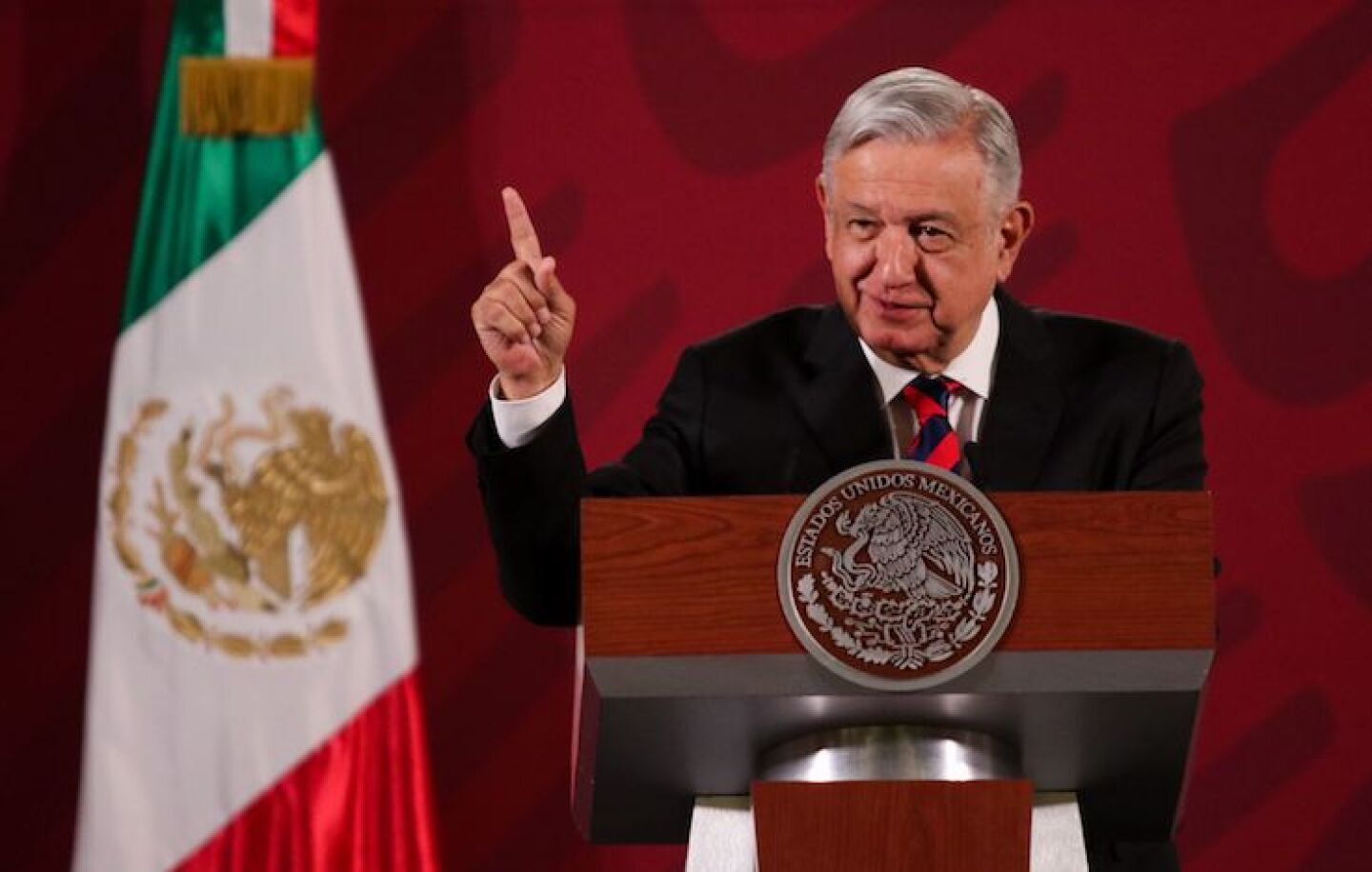 Andrés Manuel López Obrador, presidente de México, durante la conferencia matutina.