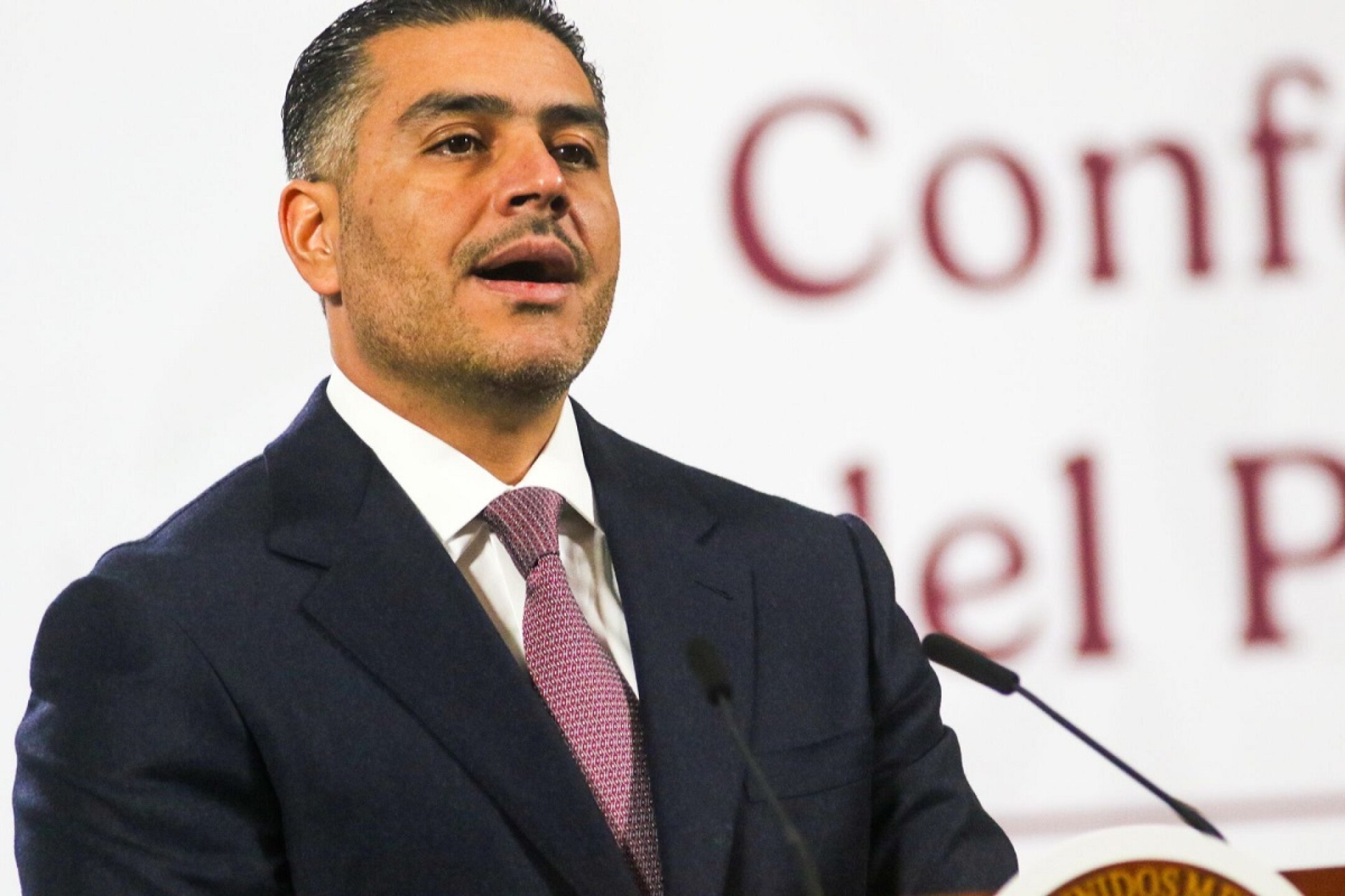 Mañanera Informe de seguridad Harfuch mueca