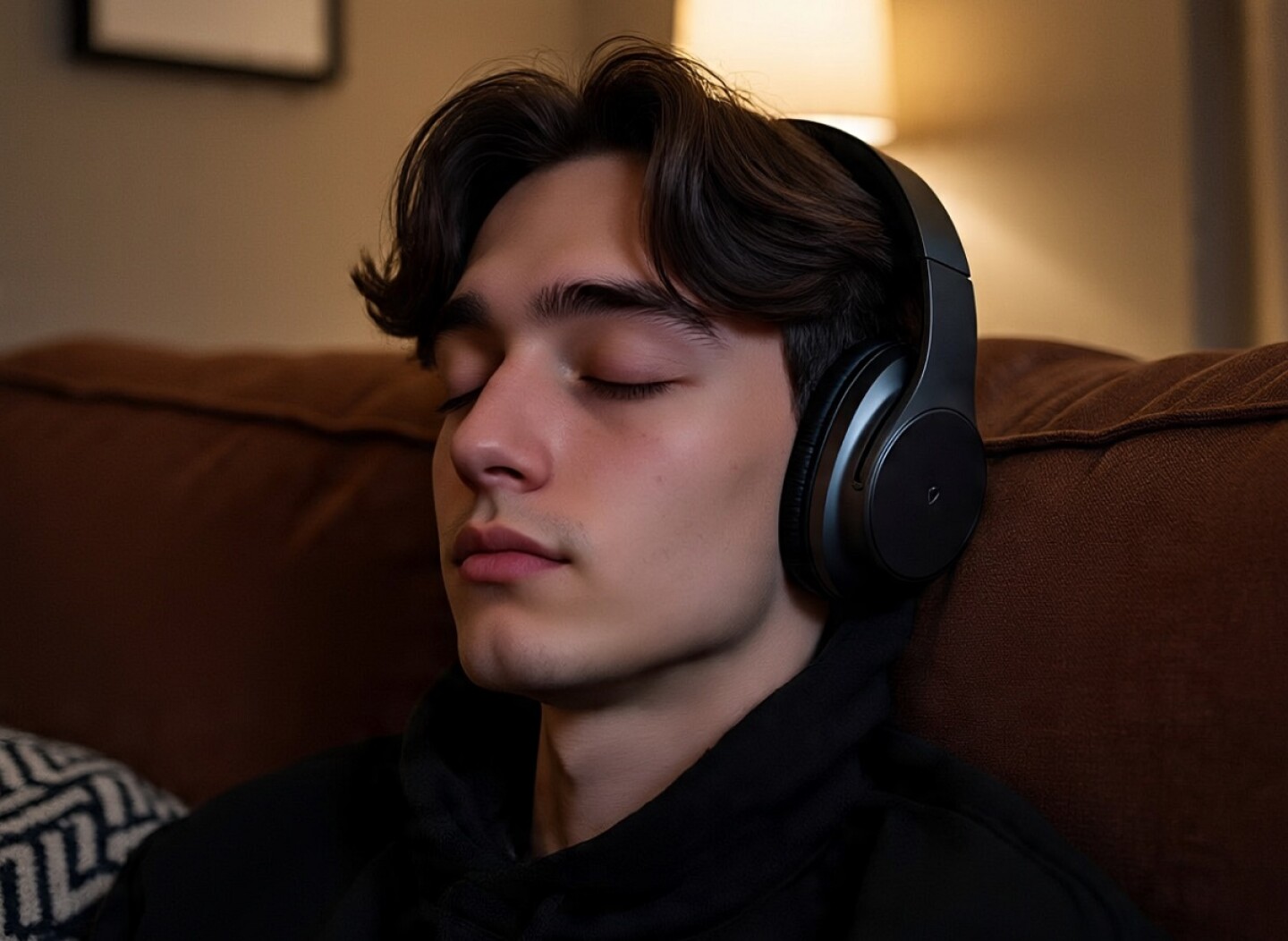 Hombre escuchando música