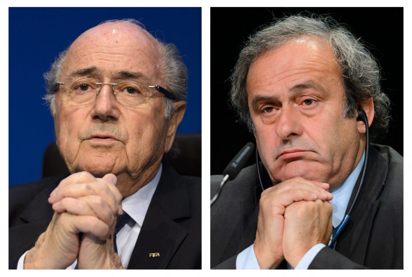 Michel Platini y Sepp Blatter