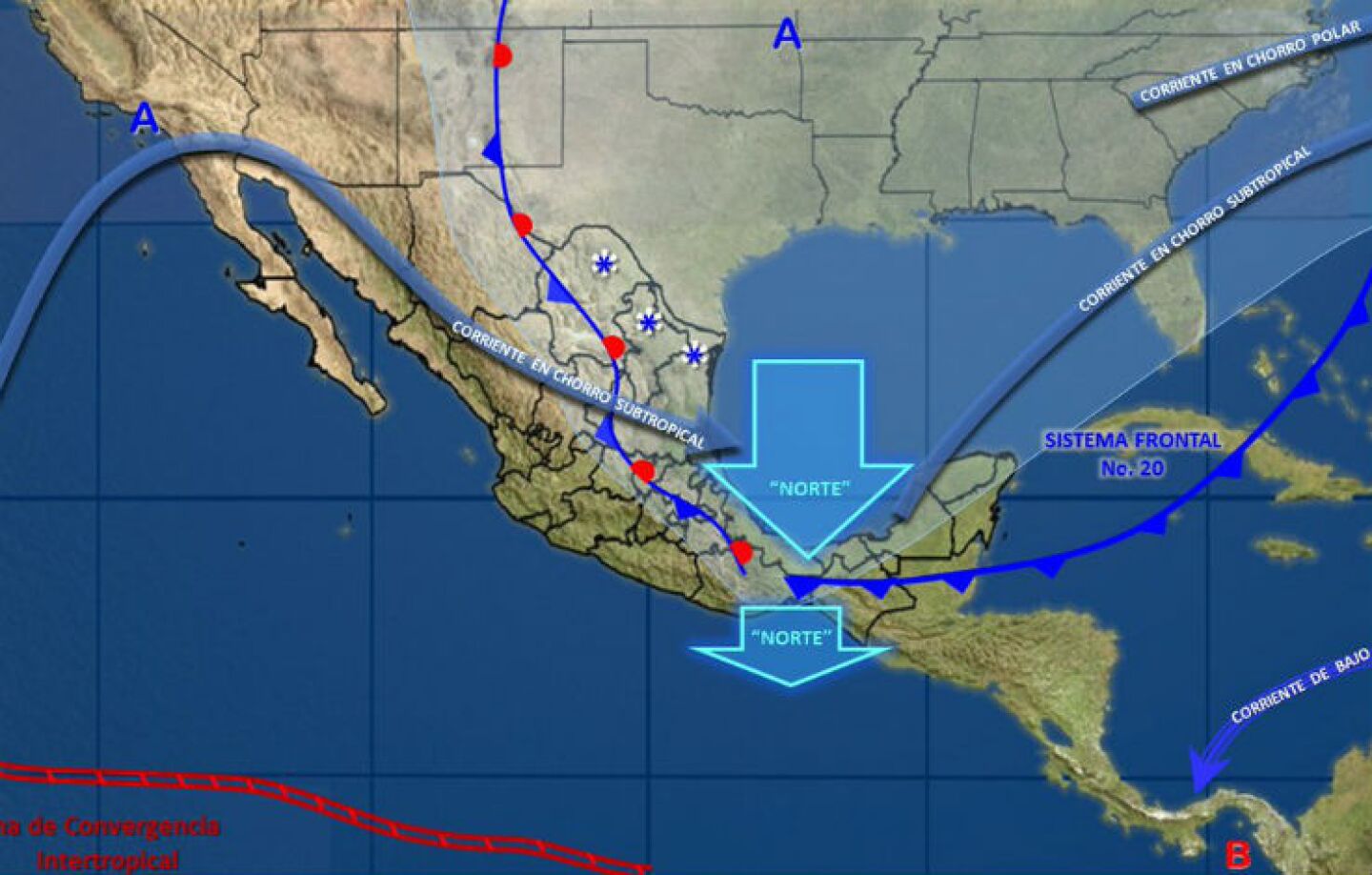 Clima frío en 16 estados