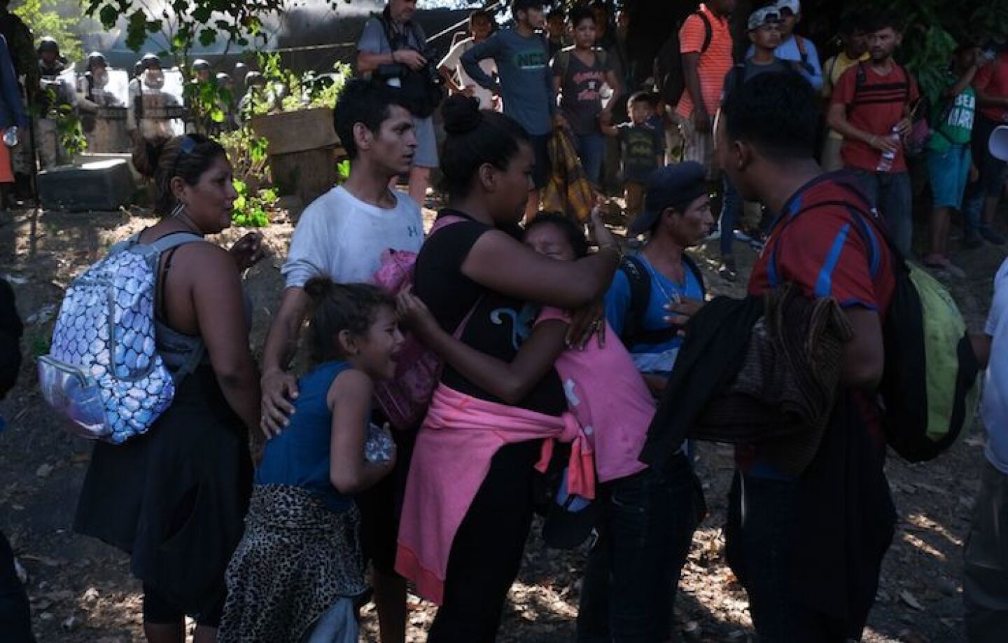 Fue desbaratada la caravana de migrantes por la Guardia Nacional, la cual avanzaba desde muy temprano por el estado tras cruzar el río Suchiate