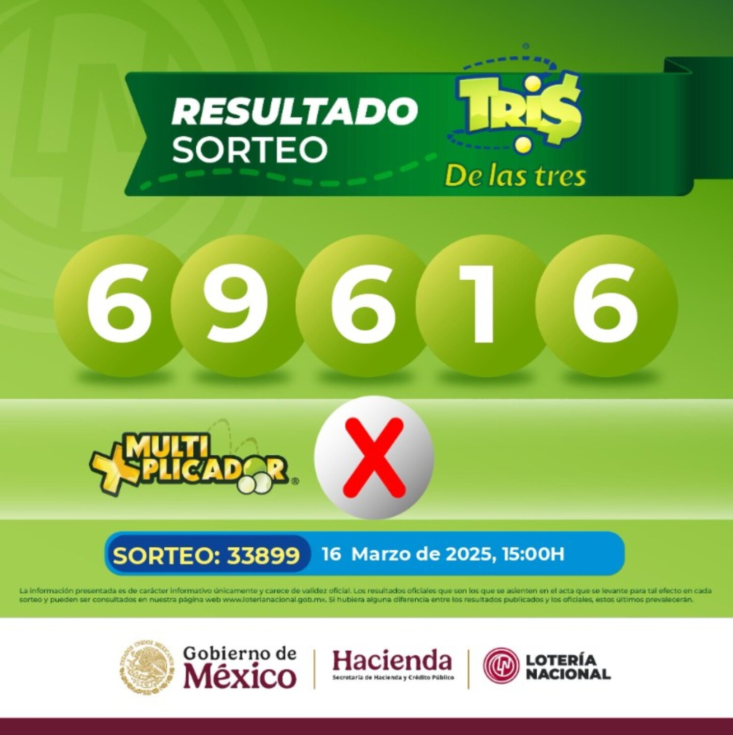 Sorteo Resultados Sorteo Tris: números ganadores de hoy 16 de marzo de 2025