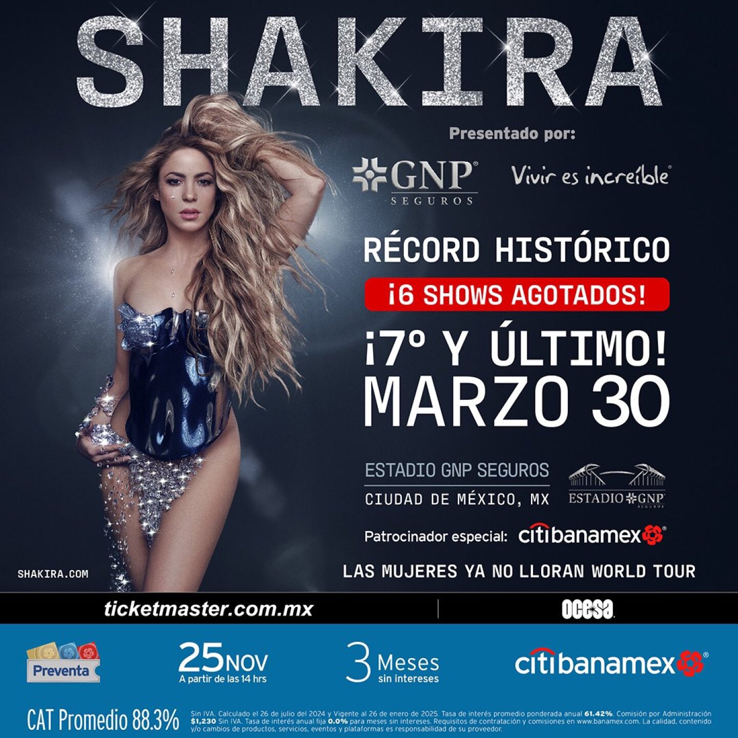 Séptimo concierto de Shakira en Estadio GNP
