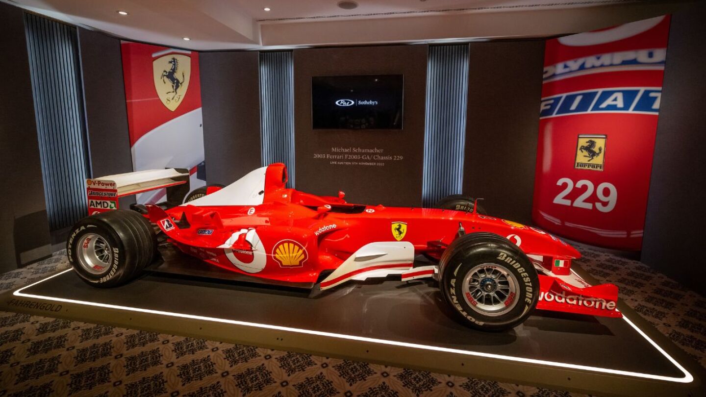 Subastan Ferrari de Michael Schumacher