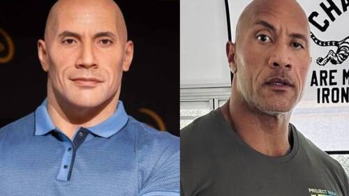 figura de cera la roca tono de piel